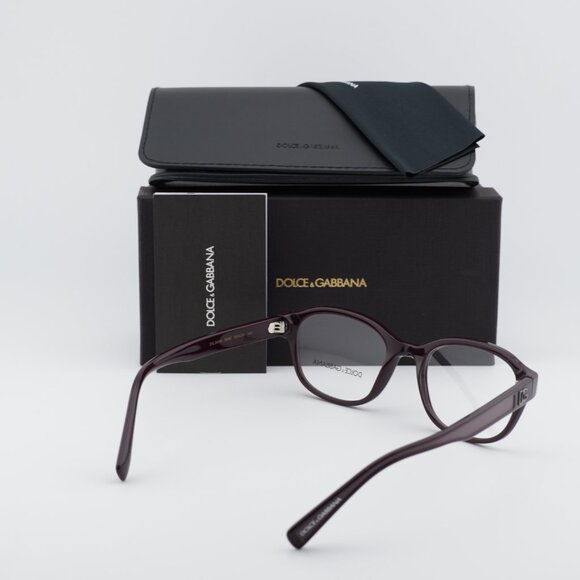 Dolce & Gabbana DG3339 3332 Rectangle Eyeglasses 53mm - Dark Bordeaux - Picture 9 of 11